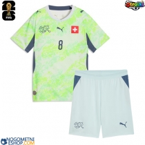 Otroški Nogometni dresi Švica Remo Freuler #8 Gostujoči SP 2026 Kratek Rokav (+ Kratke hlače)